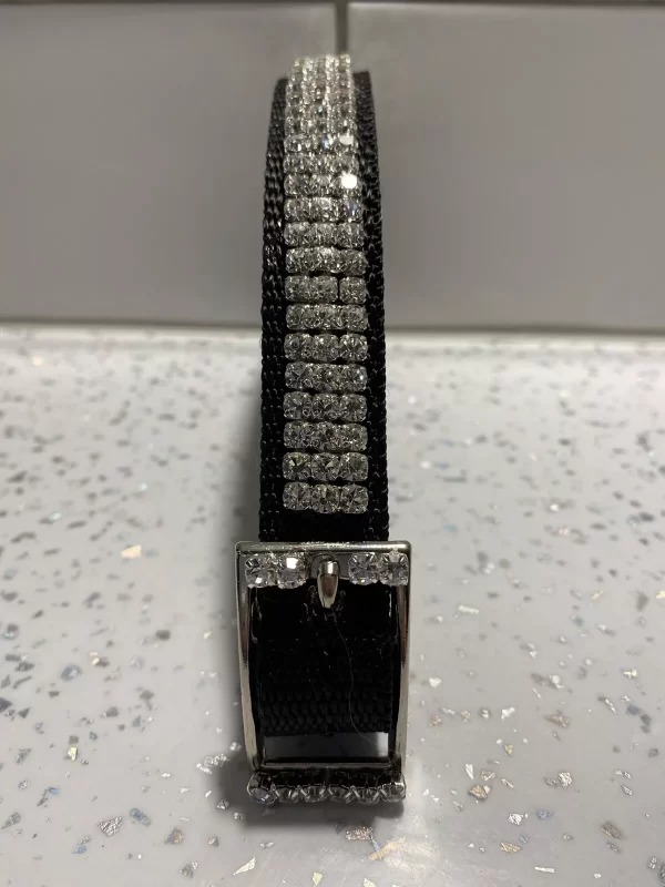 RHINESTONE PET COLLAR WESTIE YORKIE SPANIEL HANDMADE