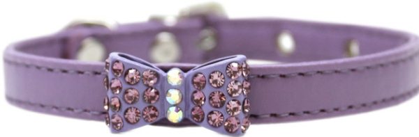 Crystal Bow tie Collar Heather