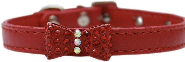 Crystal Bow tie Collar Ruby Red