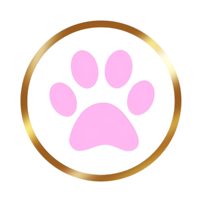 gold circle logo designer pets logo